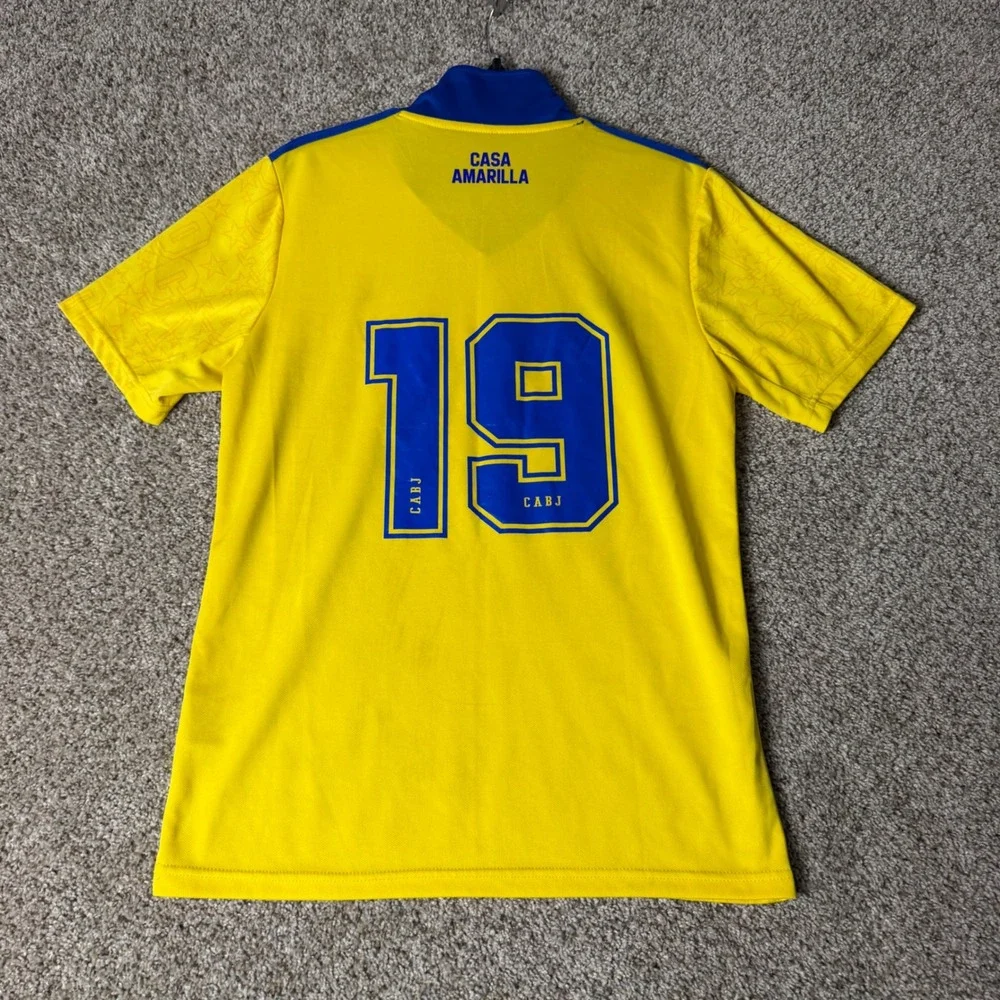 Adidas Boca Juniors Casa Amarilla Jersey Mens Medium Yellow Blue Soccer Shirt 19